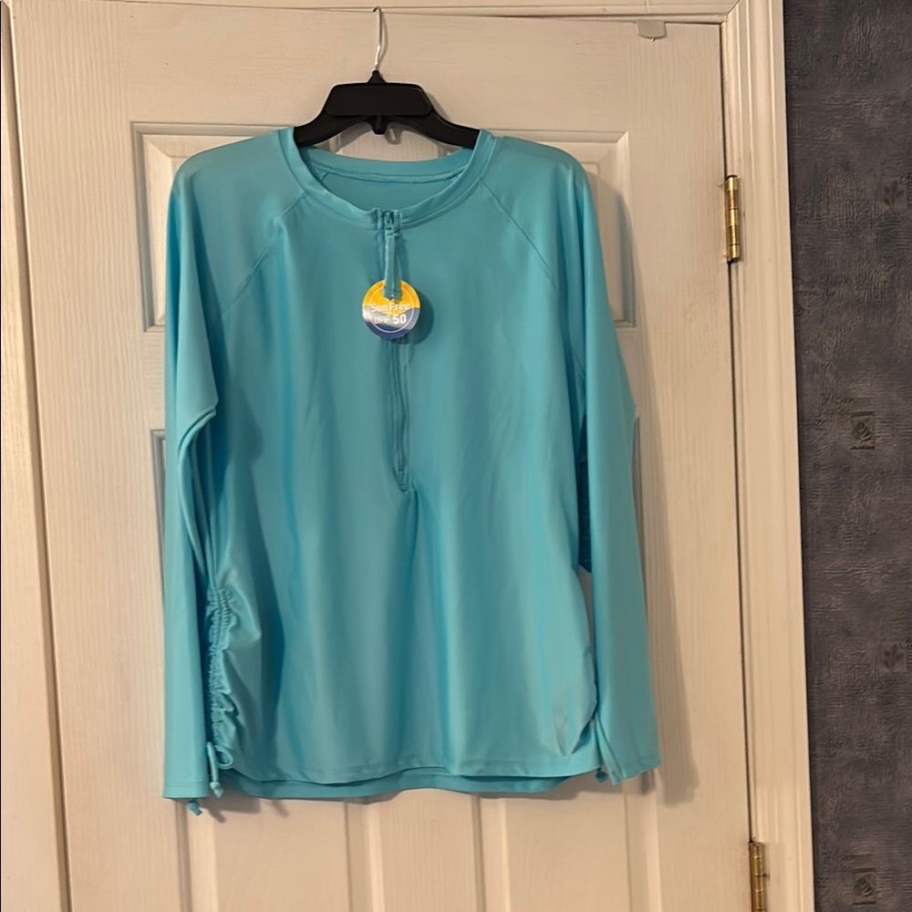 Free Country Women's Long Sleeve Tee - Aqua